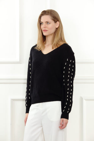 Peal Detail Sleeve Sweater