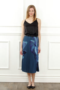 Print Pleated Skirt