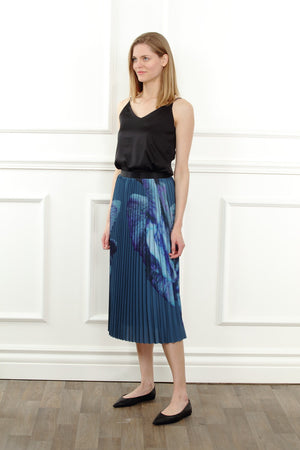 Print Pleated Skirt