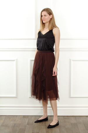 Mesh Ruffle Skirt