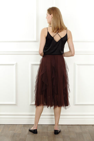 Mesh Ruffle Skirt