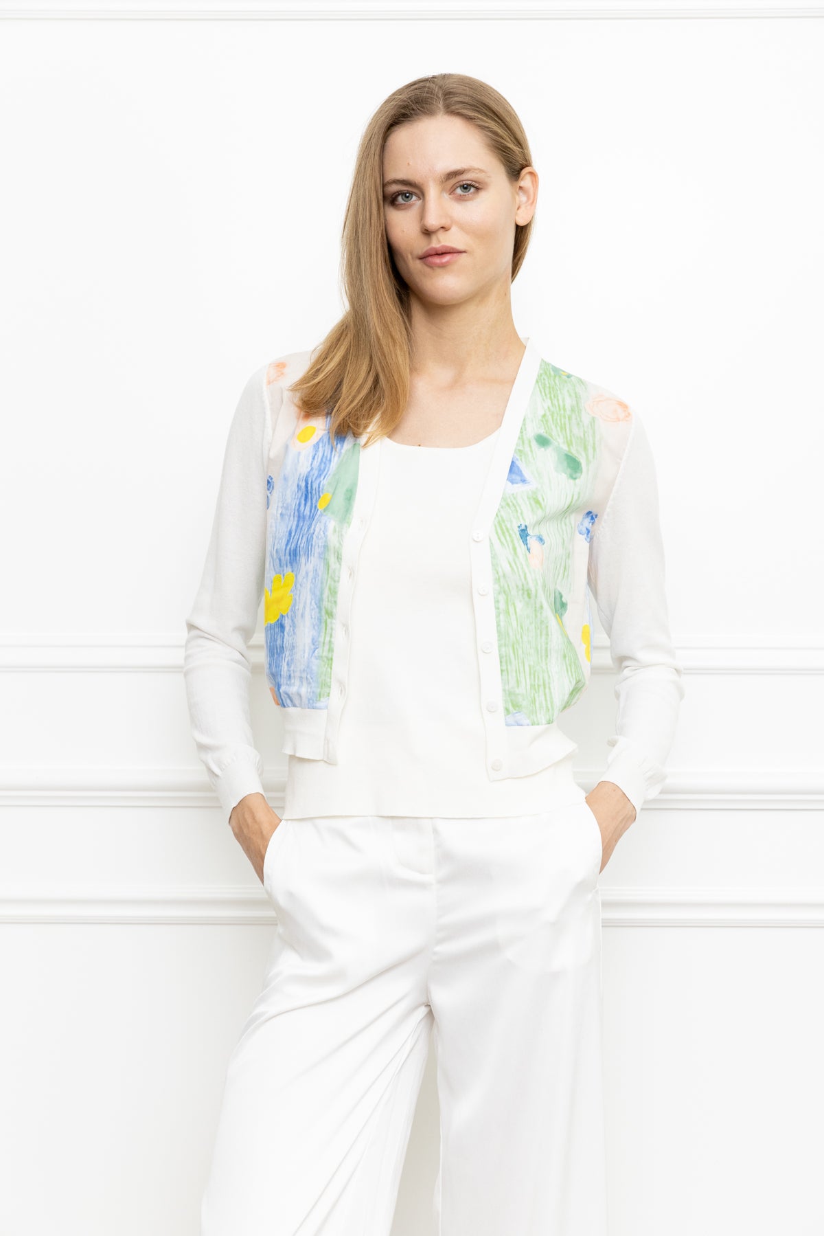 Water Color Print Cardigan