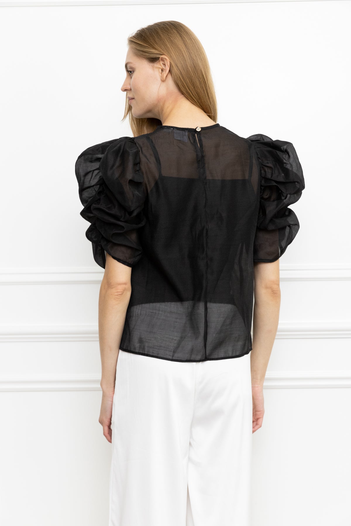 Ruffle Puff Sleeve Top