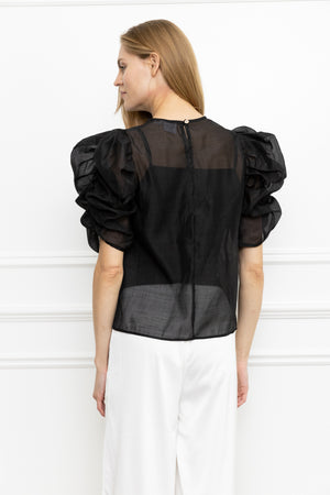 Ruffle Puff Sleeve Top