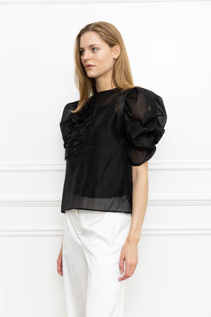 Ruffle Puff Sleeve Top