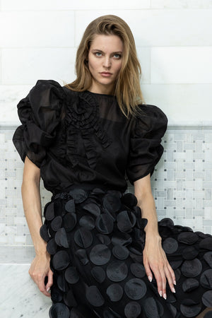 Ruffle Puff Sleeve Top – Zero Degrees Celsius