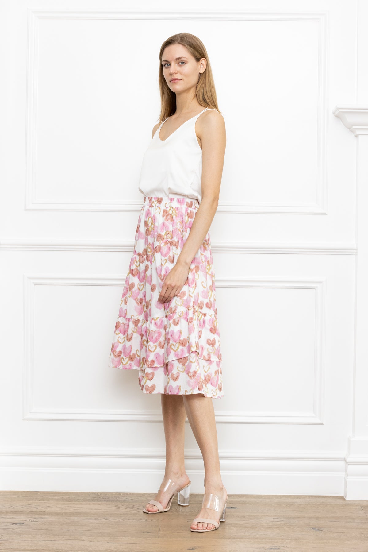 Heart Print Skirt