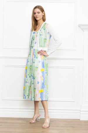 Water Color Print Dress