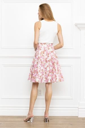 Crew Neck Pink Heart Dress