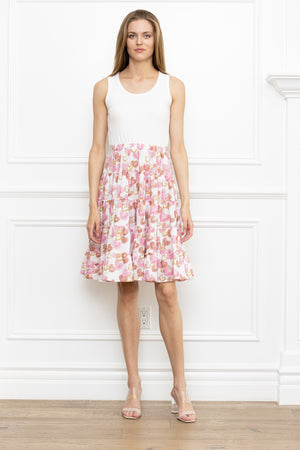 Crew Neck Pink Heart Dress