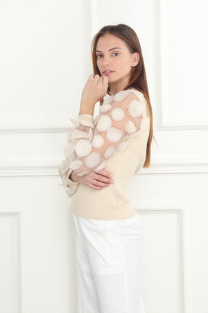 Novelty Sleeve Yarn Sweater