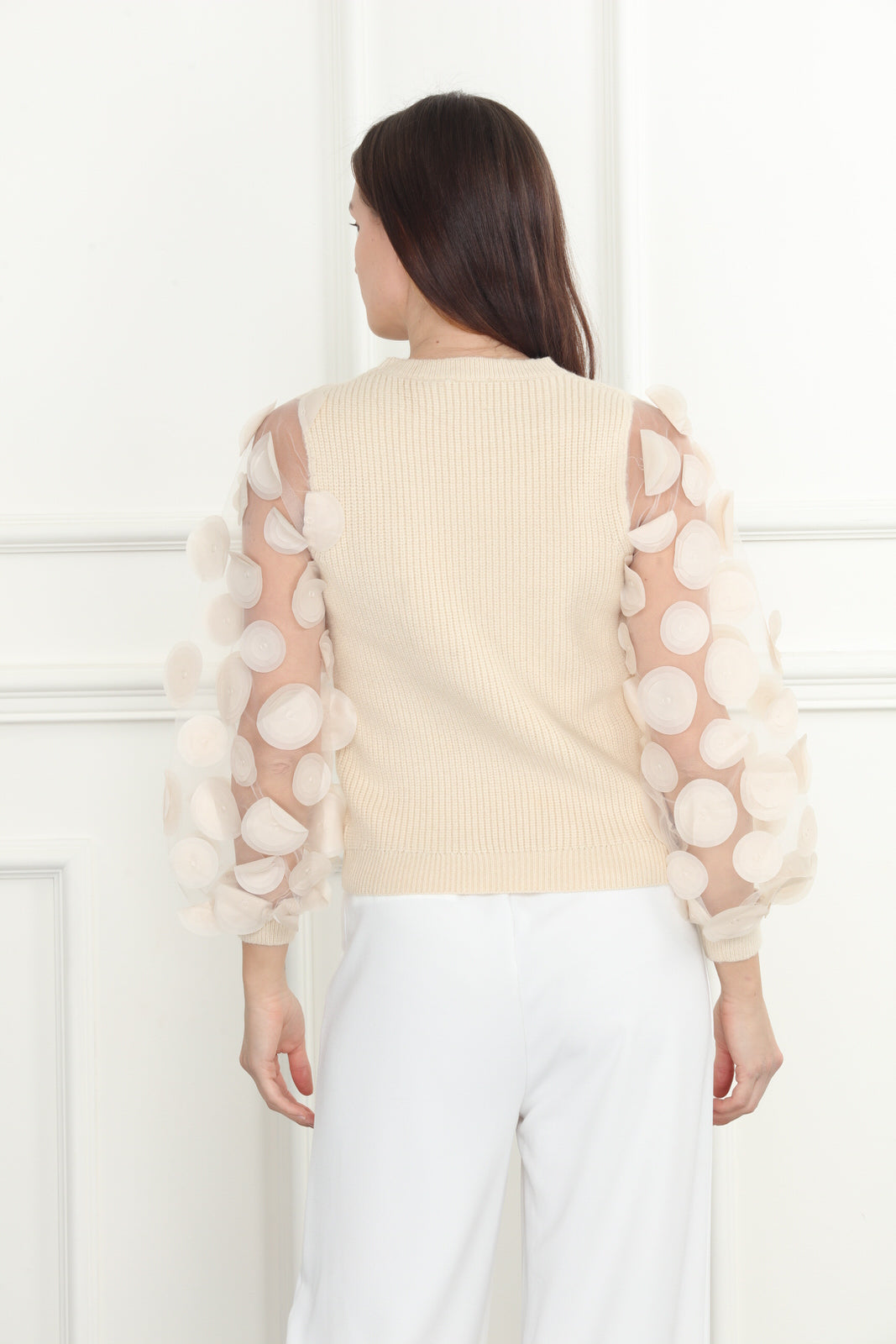 Novelty Sleeve Yarn Sweater