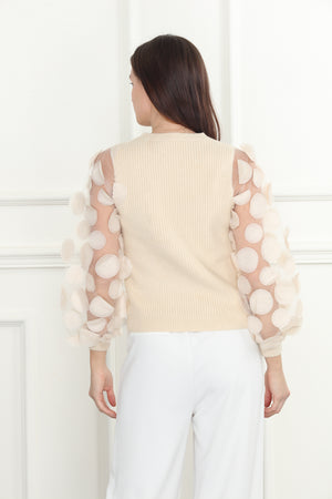 Novelty Sleeve Yarn Sweater