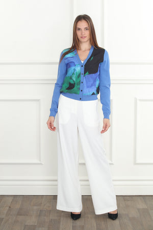 Mix Media Water Color Cardigan
