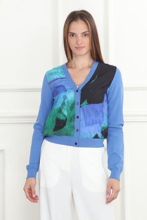 Mix Media Water Color Cardigan
