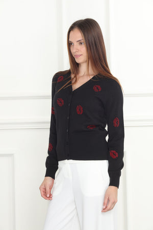 Red Lip Cardigan