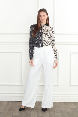Opposite Print Blouse