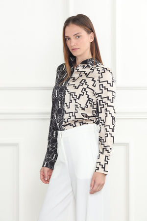 Opposite Print Blouse