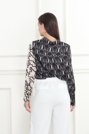 Opposite Print Blouse