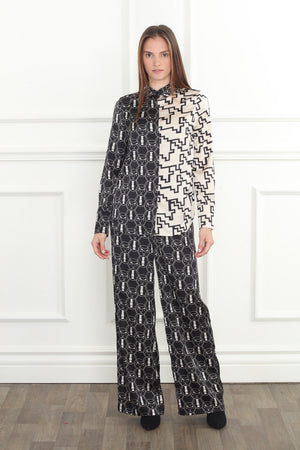 Opposite Print Blouse