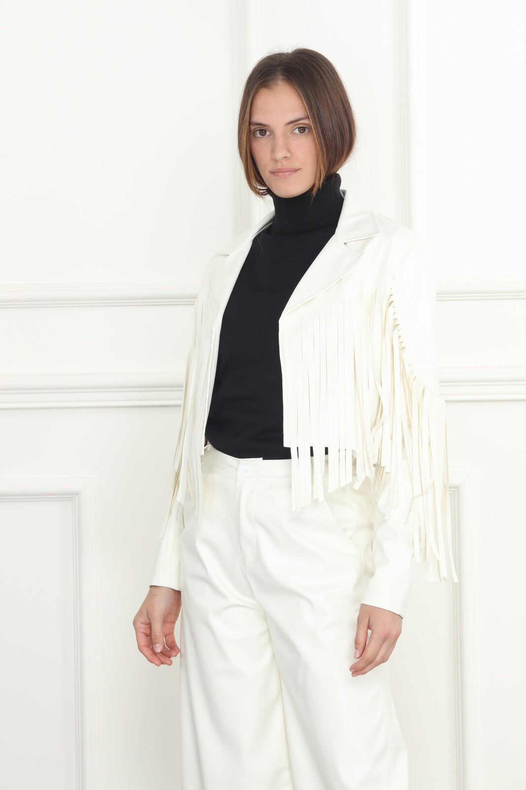 Vegan Leather Crop Pants