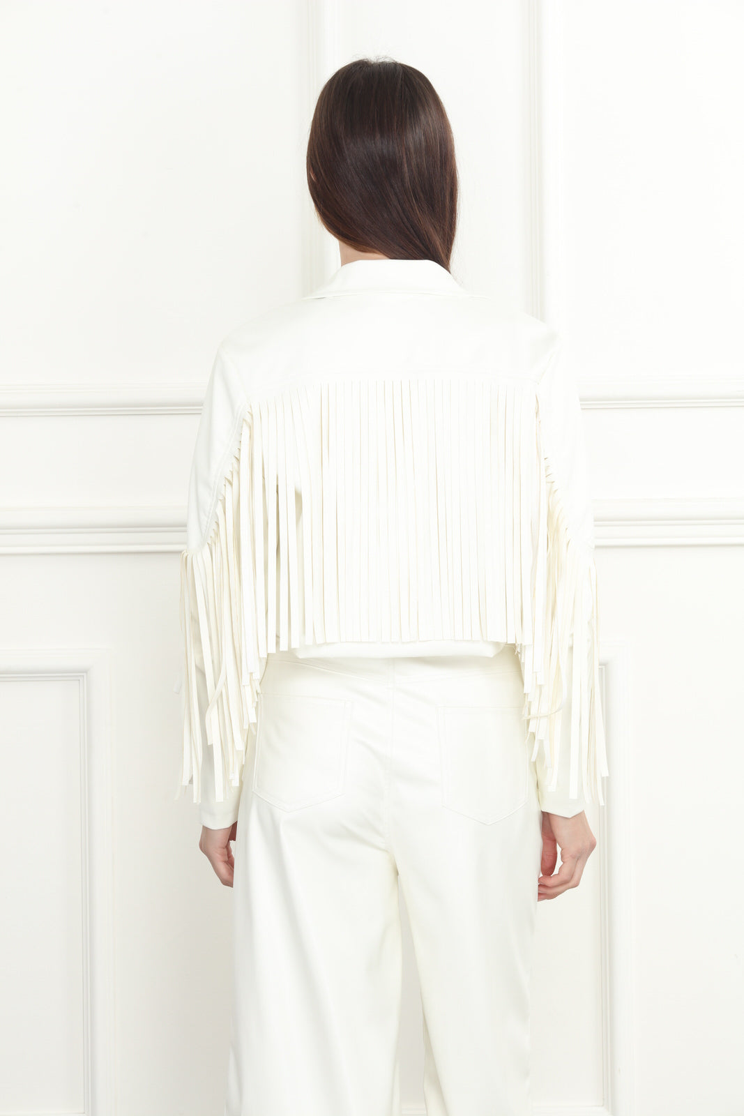 Fringe Vegan Leather Jacket