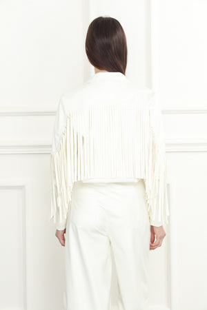 Fringe Vegan Leather Jacket