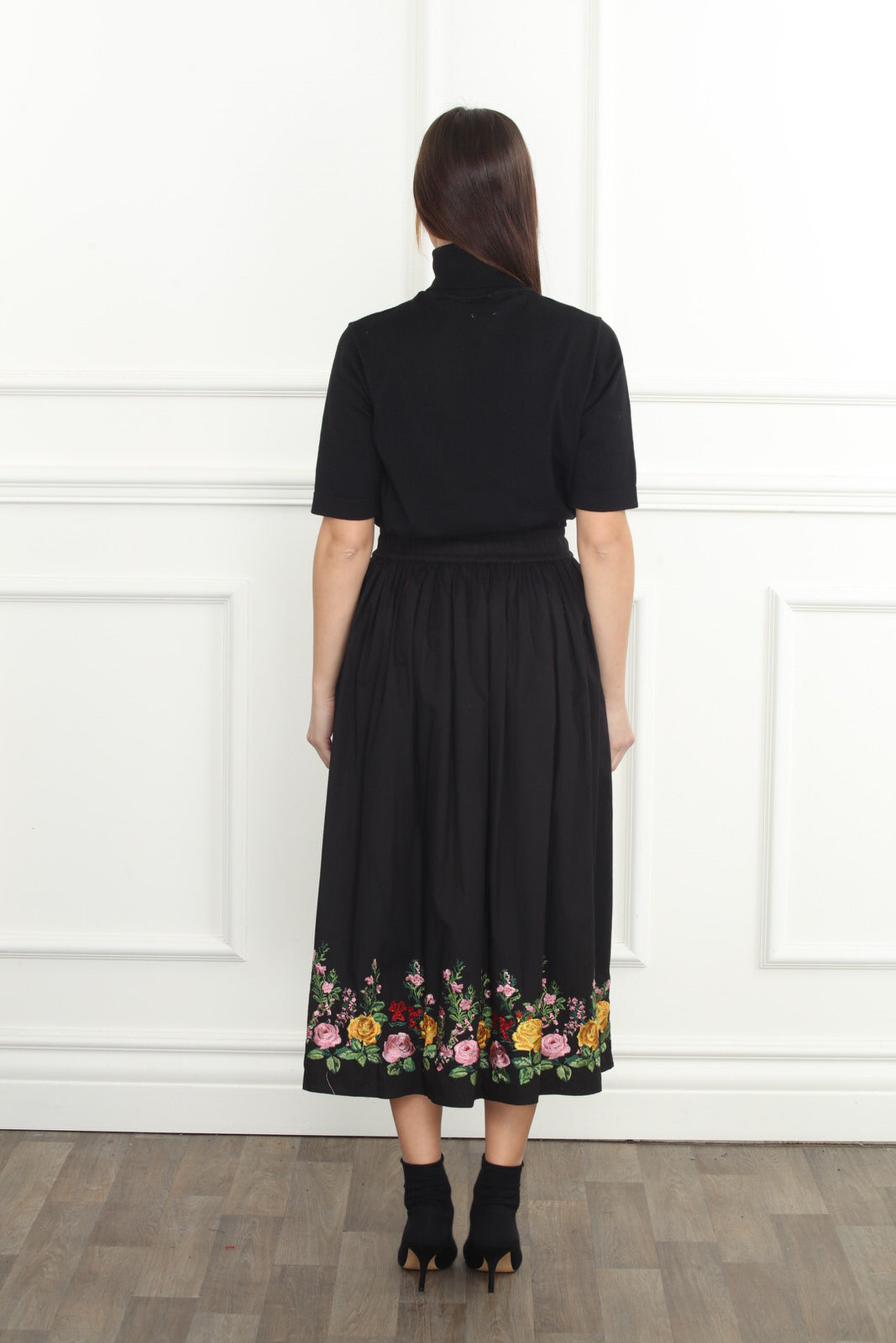 Floral Emb. Skirt