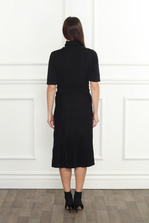 Pleated Detail Knit Skirt