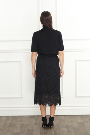 Lace Reversible Knit Skirt