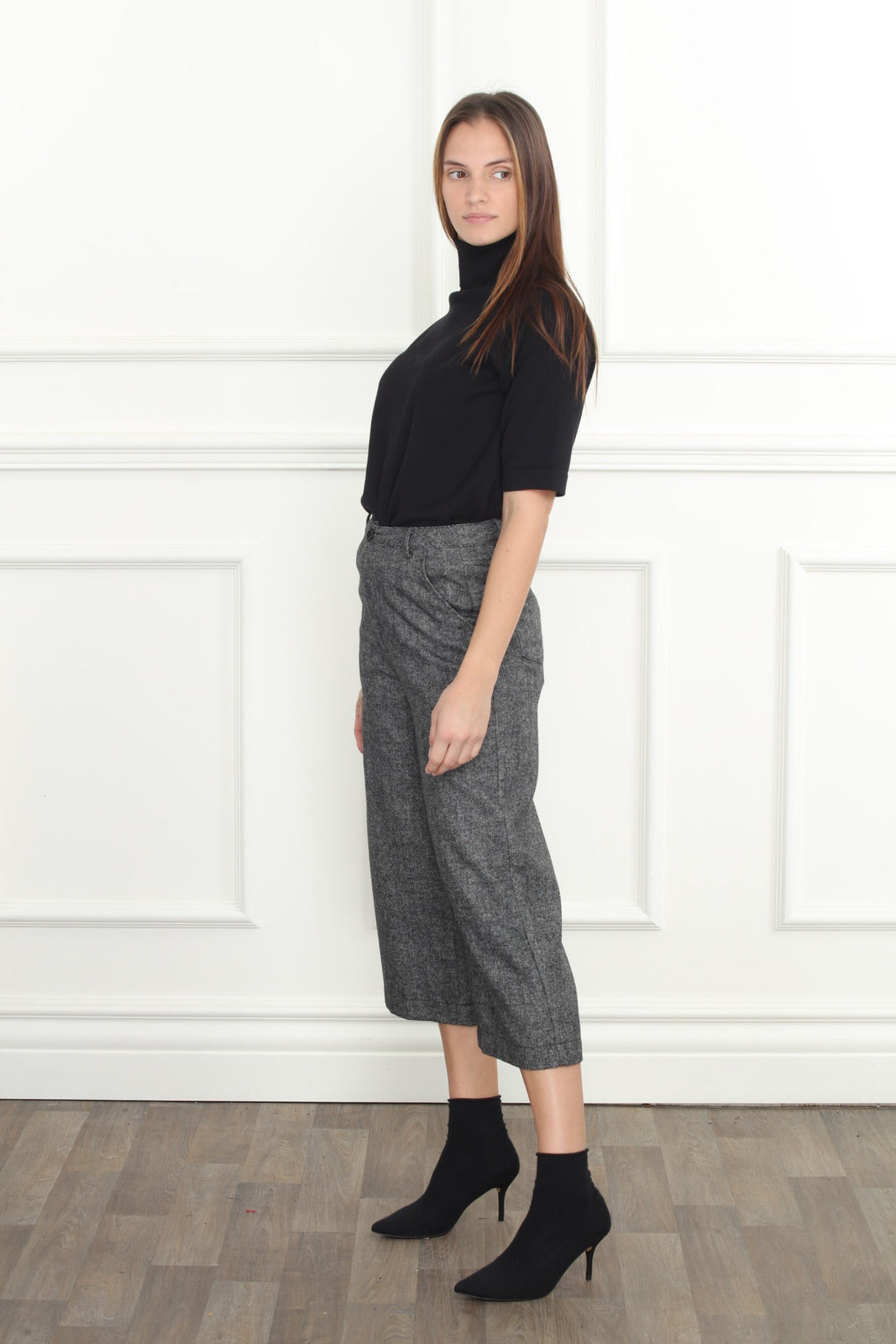 Herringbone Crop Pants