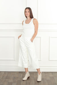 Vegan Leather Crop Pants