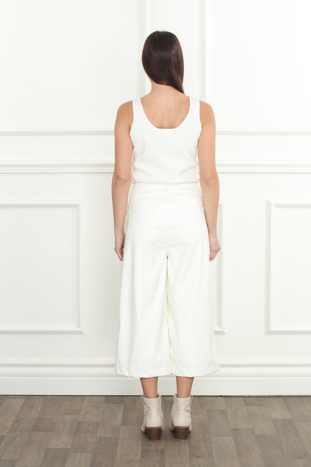 Vegan Leather Crop Pants