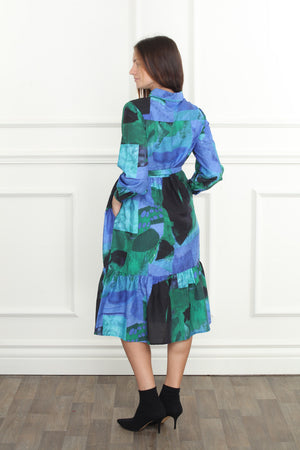 Water Color Midi Dress