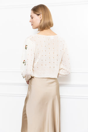 Flower Emb. Sweatert