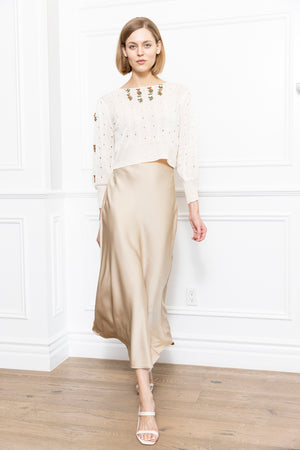 Flower Emb. Sweatert