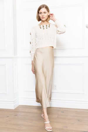Flower Emb. Sweatert