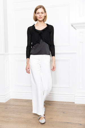 Beading Ruffle Cardigan