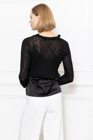 Beading Ruffle Cardigan
