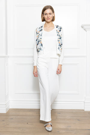 Print Woven Mix Cardigan