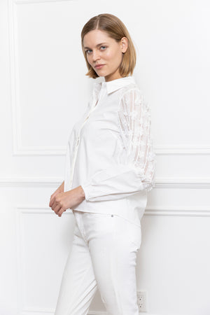 Mix Woven 3D Lace Shirt