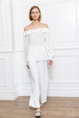 Ruffle Neck Top
