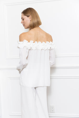 Ruffle Neck Top