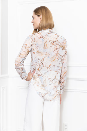 Marble Print Blouse
