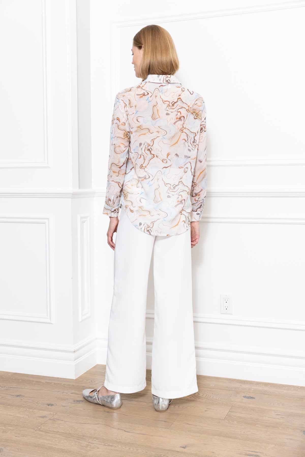 Marble Print Blouse
