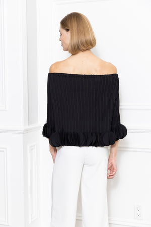 3D Petals Pleated Top