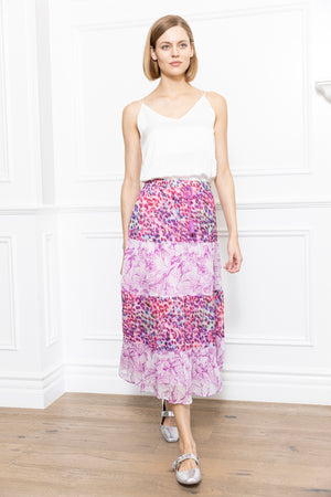 Leopard Print Mix Pattern Skirt