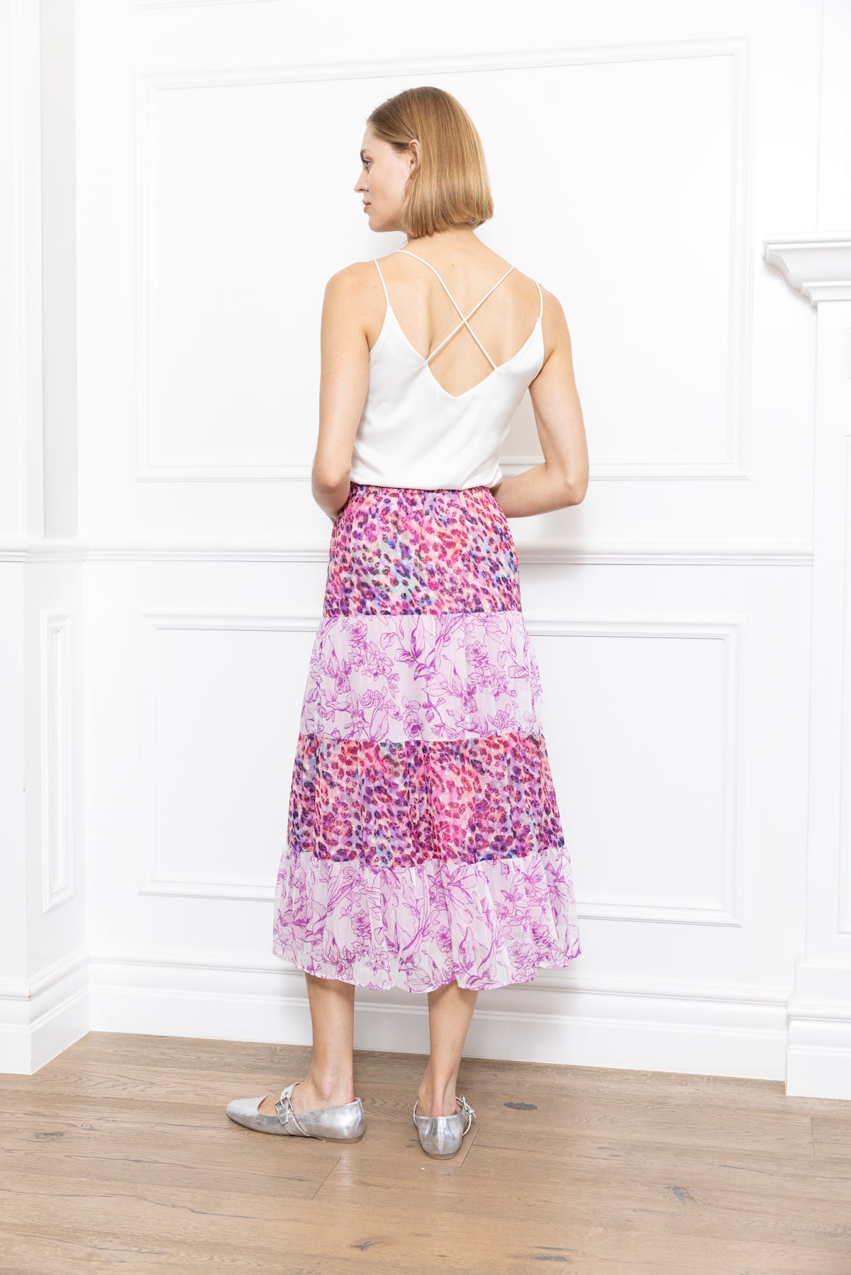 Leopard Print Mix Pattern Skirt