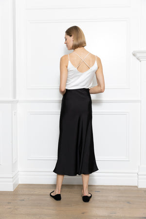 Satin Midi Skirt