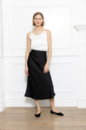 Satin Midi Skirt